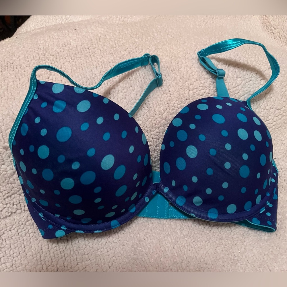 Blue Polka Dot Women's Bra